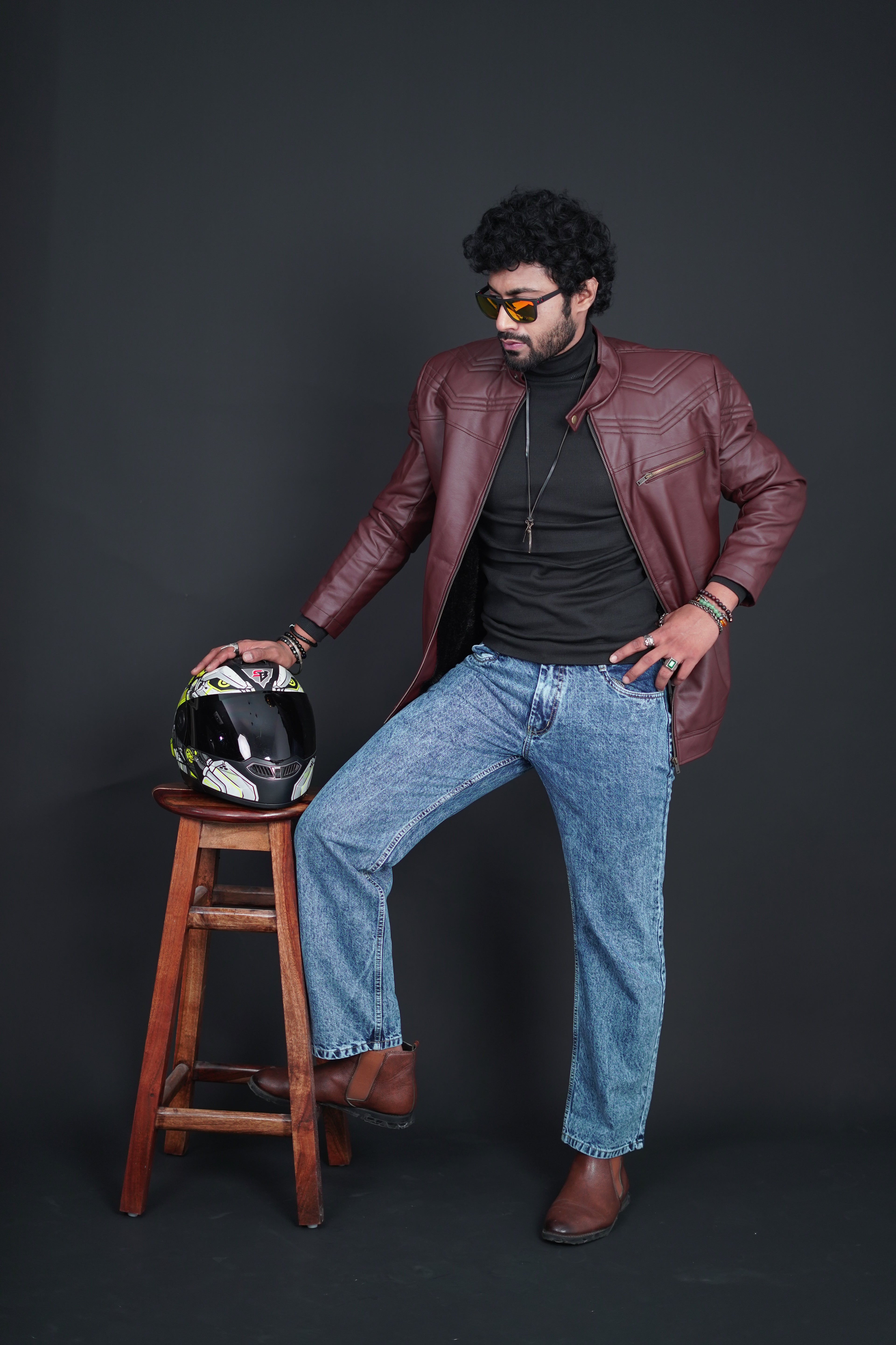 The Maverick Maroon Jacket