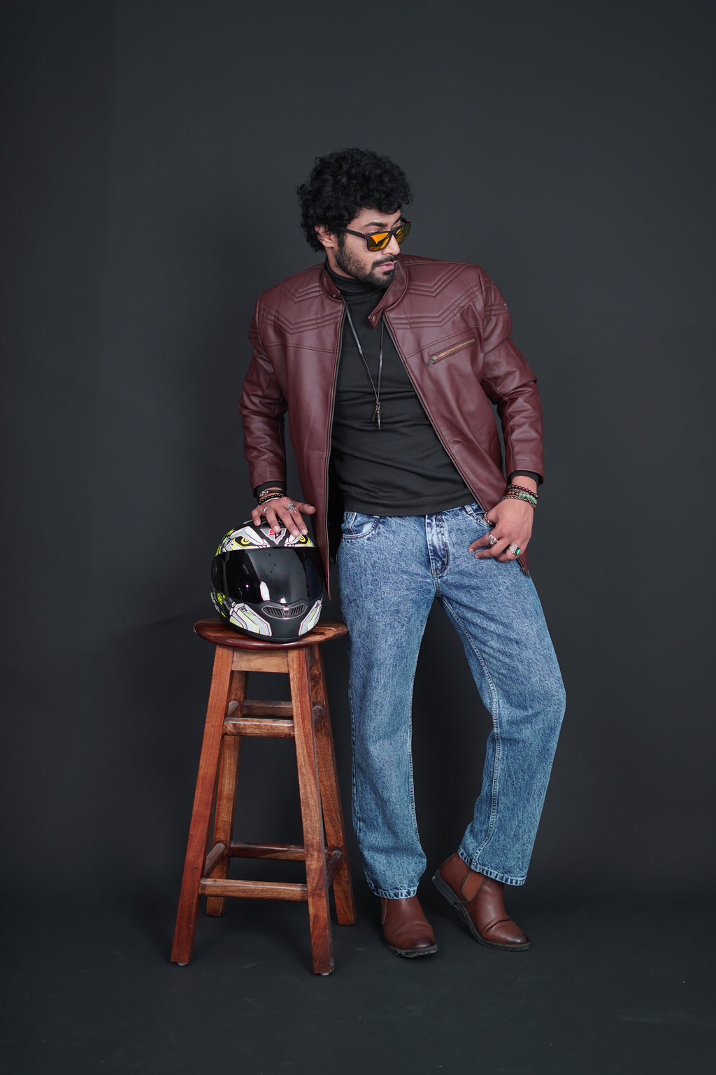 The Maverick Maroon Jacket