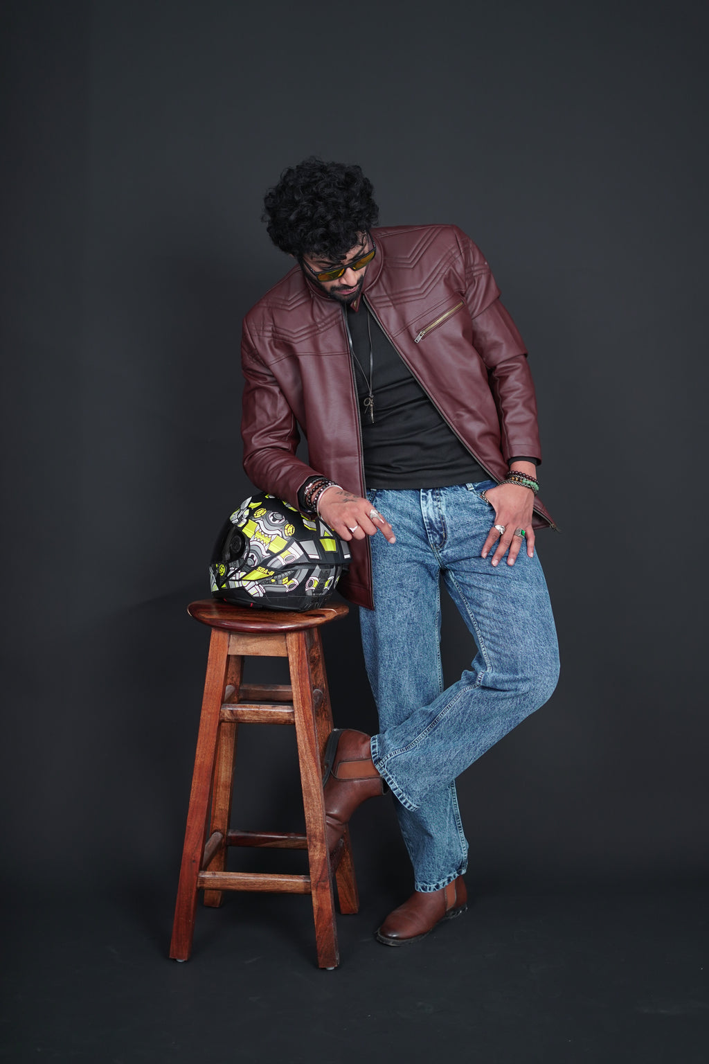 The Maverick Maroon Jacket