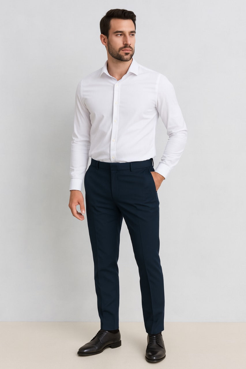 Classic Navy Regular Fit Pants