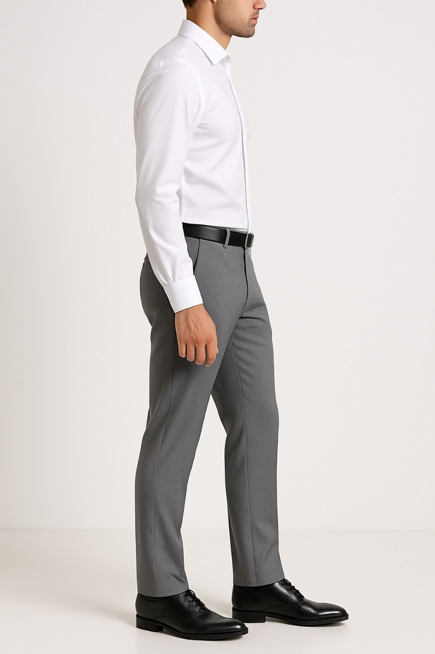 Charcoal Grey Regular Fit Pants